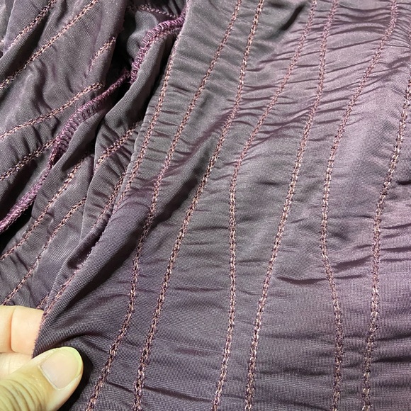 U- Maroon Textured Velvet V-Neck Cardigan - Picture 5 of 10